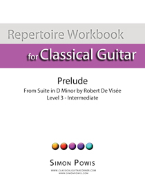 De Visee Prelude for classical guitar